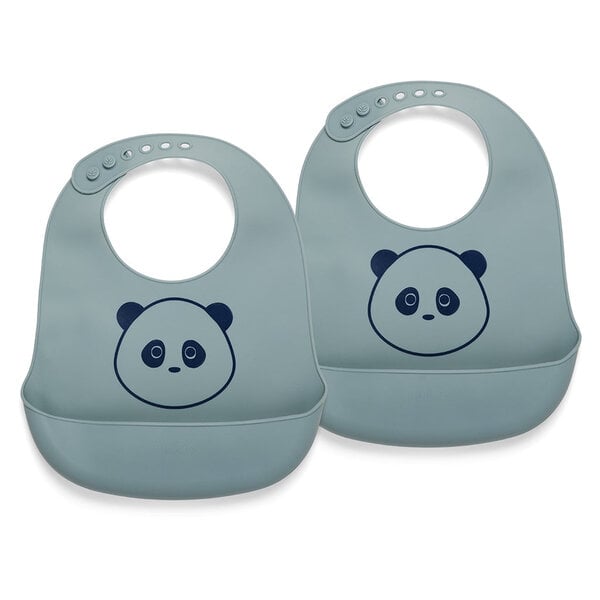 Nuuroo Nuuroo Alfie silicone short bib 2-pack with print