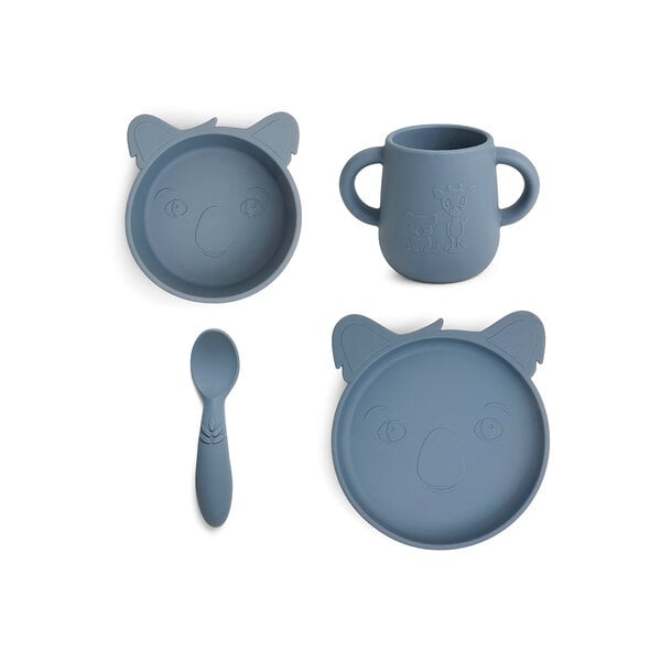 Nuuroo Nuuroo Lykke silicone dinner set 4-pack Koala-bering-Sea