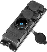 Enzo orno swd tafelcontactdoos prof zwart ip44 3v met klep - 6871955