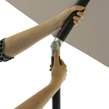 Madison parasol elba push-up 300cm grijs