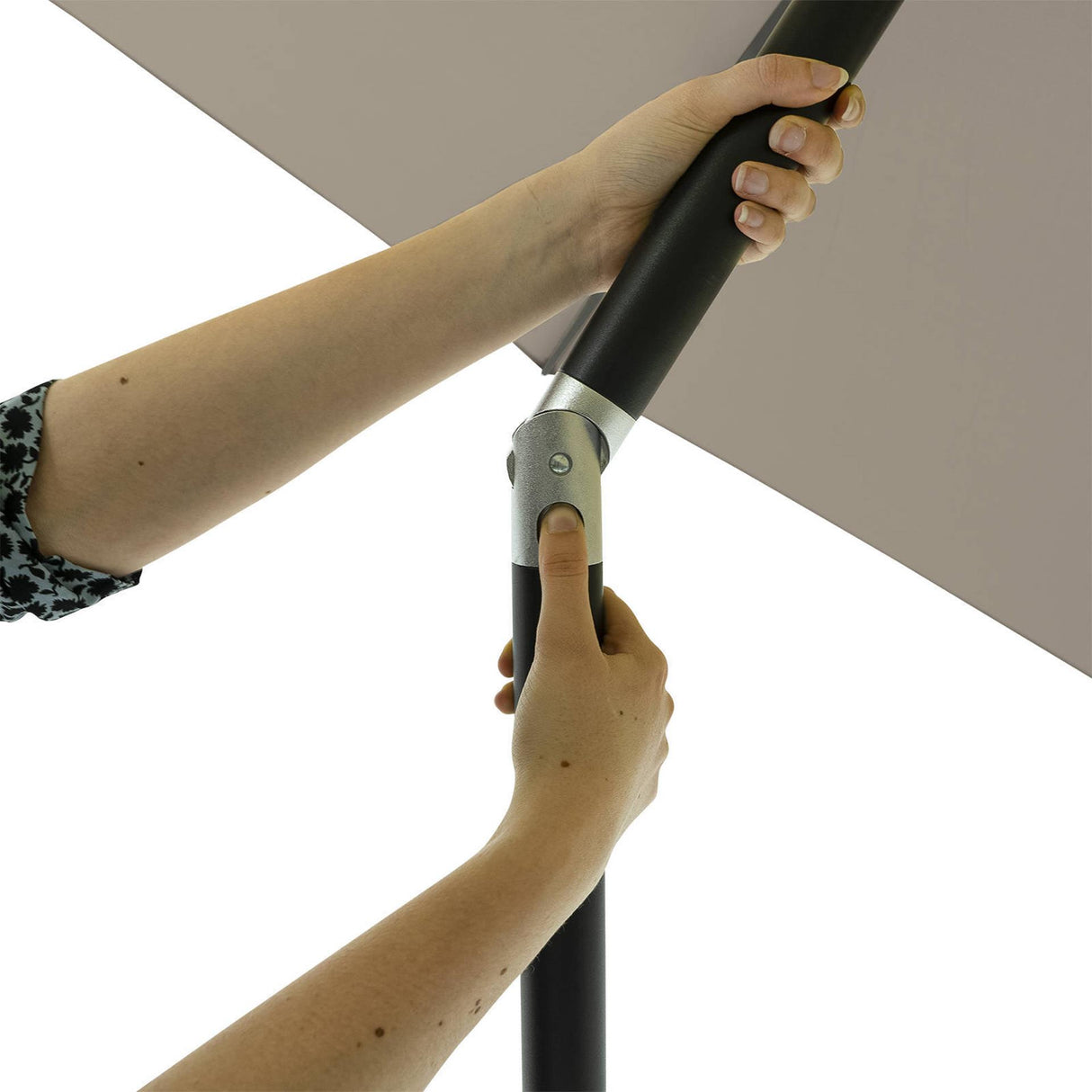 Madison parasol elba push-up 300cm licht grijs