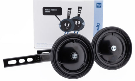 Buzaglo pexkids stabilo set 12-20 inch zwart luxe stalen wiel zijwielen