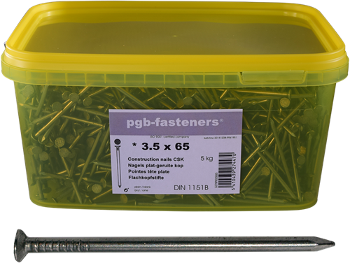 Pgb-europe pgb-fasteners | nagel plat kop d.1151b ø 2,70x50 (emmer) 000npk00000270050m