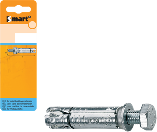 Pgb-europe smart | keilbout met tapbout m8x25x70 zn | 4 st sm000t001080080h