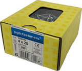 Pgb-europe pgb-fasteners universele spaanplaatschroef vk-t voldraad verzonken kop ø4,0x25 zn tx20 | 200 st | pgwvtv001004000253