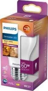 Philips led gls e27 5,9-60w filament mat warmglow blister - 5102518