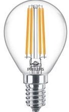 Philips led lamp - kogellamp met e14 fitting - warmwit licht: 2700k - 60w - helder glas
