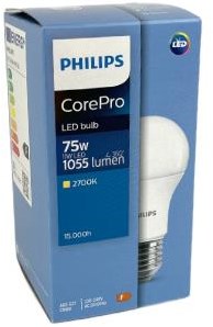 Philips led a60 11w = 75w e27 2700k - led3362