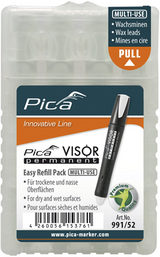 Pica 991 52 visor permanent navulling | wit - pi99152