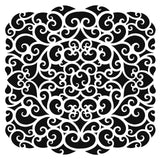 Pink ink designs • stencil ocean twirls