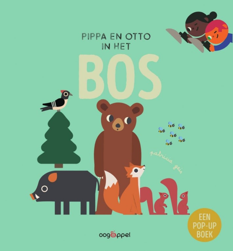 Oogappel pippa en otto in het bos - een pop-upboek