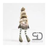 Season inspired decoration beeld kabouter m bungelbeentjes 7x7x33cm