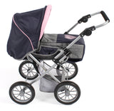 Bayer chic poppenwagen leni combi (donkerblauw met hartje)