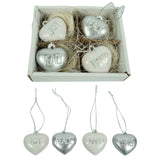 Migros (r) hangers hart met tekst 4 cm set van 4 | 6 stuks