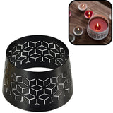 Spaas (r) kapje voor kaarsen geometric zwart 8,5 cm | 36 stuks