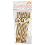 Rietjes funky leopard papier 20 cm 8 stuks | 48 stuks