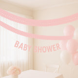 Slinger rond papier roze 3 m | 24 stuks