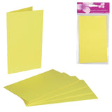 Kaarten blanco geel 17 cm 5 stuks | 24 stuks