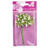 Decoratiebloem groen 13 cm set van 6 | 24 stuks