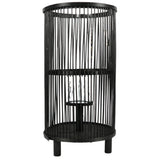 Lantaarn saigon zwart 40,5 cm set van 2 | 4 stuks