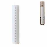 Senza adventskaars wit 5 x 25 cm | 12 stuks