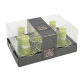 Theelichten bamboe groen 5 cm 6 stuks | 24 stuks