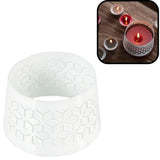 Spaas (r) kapje voor kaarsen geometric wit 8,5 cm | 36 stuks