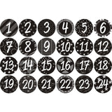 Adventskalender cadeauset diy zwart 26 cm | 24 stuks