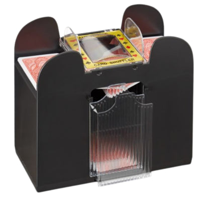 Relaxdays kaartenschudmachine op batterij zwart 6 decks | 6 stuks