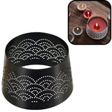 Spaas (r) kapje voor kaarsen lace zwart 8,5 cm | 36 stuks