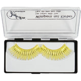Jofrika cosmetics kunstwimpers geel glitter 9,5 cm b-keus | 60 stuks