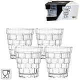 Glazen qube tumbler 280 ml set van 4 | 12 stuks