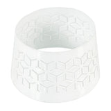 Spaas (r) kapje voor kaarsen geometric wit 8,5 cm | 36 stuks