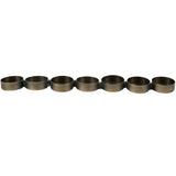 Theelichthouder caterpillar metaal goudkleurig 30 cm | 24 stuks
