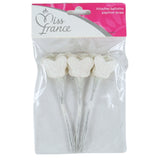 Miss france ballonbinders vlinder met glitter crème 13 cm 36 stuks | 24 stuks