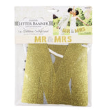 Amscan letterslinger mr mrs goud- zilverkleurig 365 cm | 24 stuks