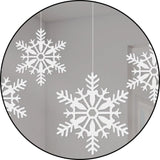 Amscan hanger sneeuwvlok wit met glitter 10 cm 4 stuks | 36 stuks