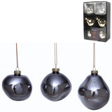 Xmas by mooss xmas by moos kerstballen grijs 8 cm 6 stuks | 12 stuks