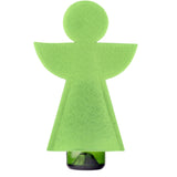 Kerst flesdecoratie engel vilt groen 36 cm set van 2 | 12 stuks