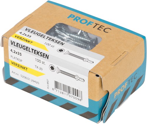 Proftec plaatschr. zelfborend vz ck din7504n sq-2 4.2x13 | 200 stuks - 5249.01.28520