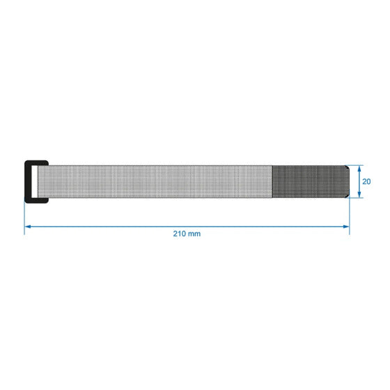 Proplus Kabelbinders klittenband 8 stuks blauw groen