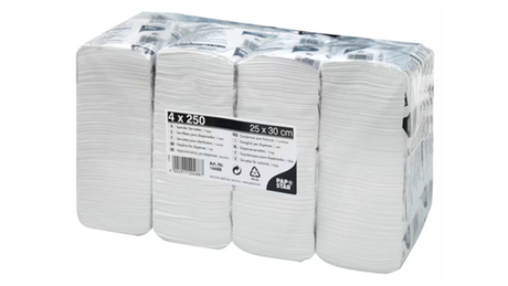 Papstar navulservetten 250stuks pak a 4 stuks