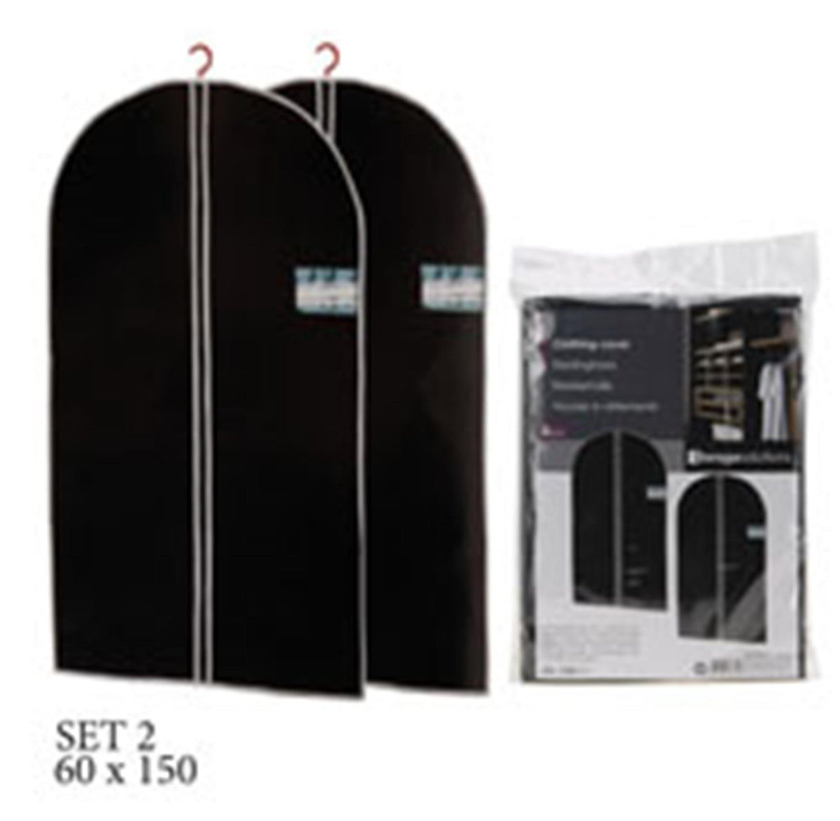 Excellent houseware kledinghoes met rits set van 2