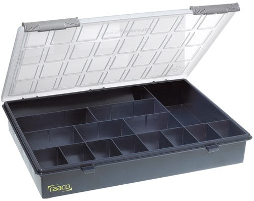Raaco assortimentsdoos assorter, 15 vaste vakken - 136174 - 136174