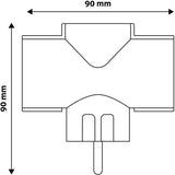 Enzo randaarde stekkeradapter 3-voudig t-model wit - 6175914