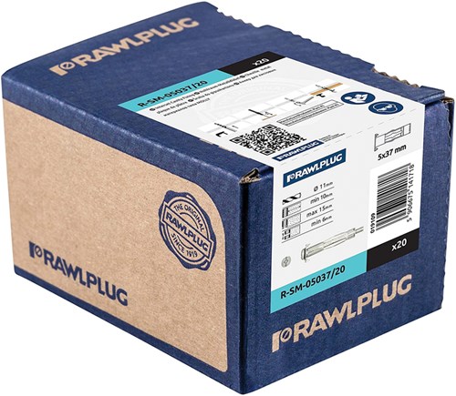 Rawl plug rubber nut m12x75 | 20 stuks - r26-8719