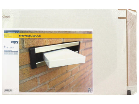 Kangaro raadhuis brievenbusdoos - 250x350x28mm - wit - 5 stuks