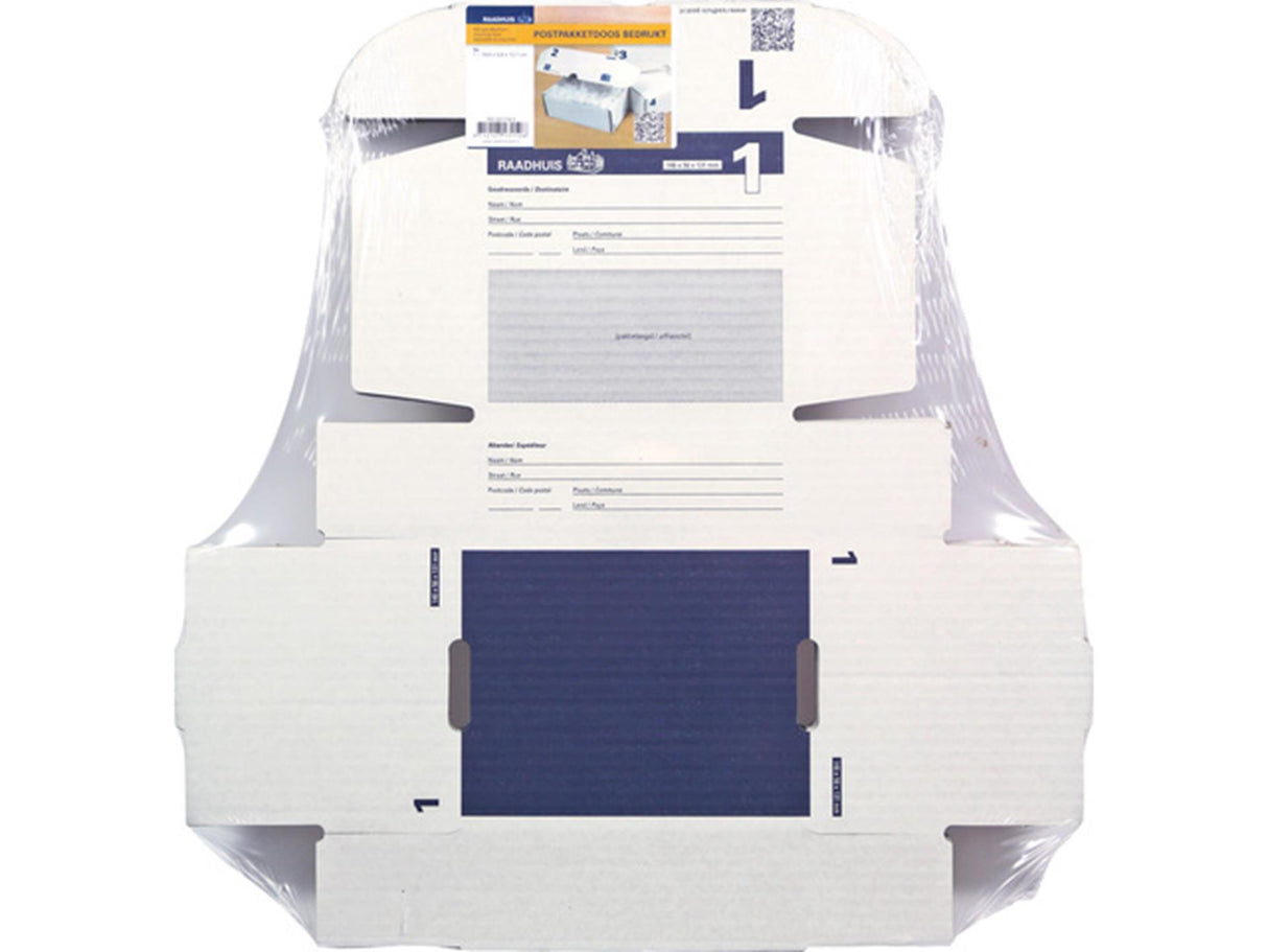 Kangaro raadhuis postpakketdoos 4 - 305x215x110mm - bedrukt - 5 stuks - rd-351121-5