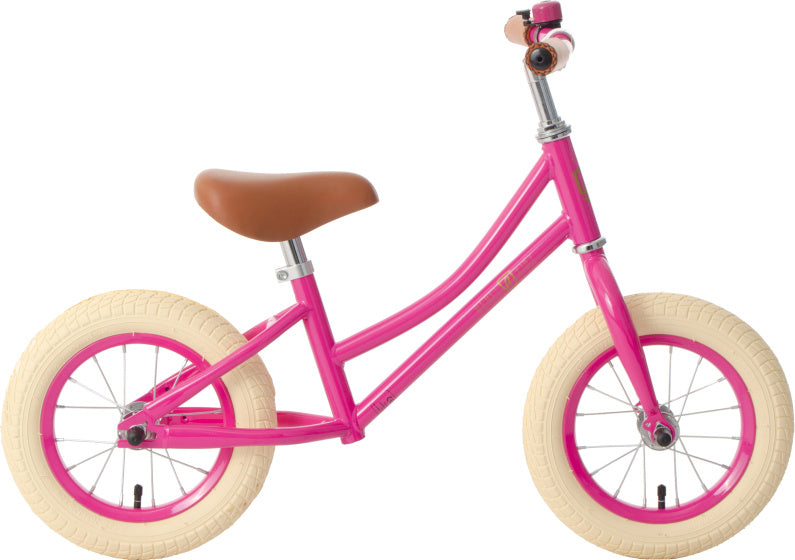 Rebel Kidz 12.5 , fuchsia. Met verstelbaar stuur en zadel