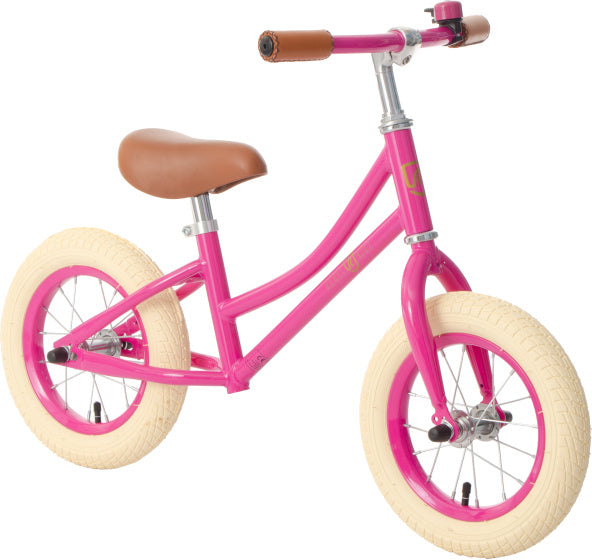 Rebel Kidz 12.5 , fuchsia. Met verstelbaar stuur en zadel